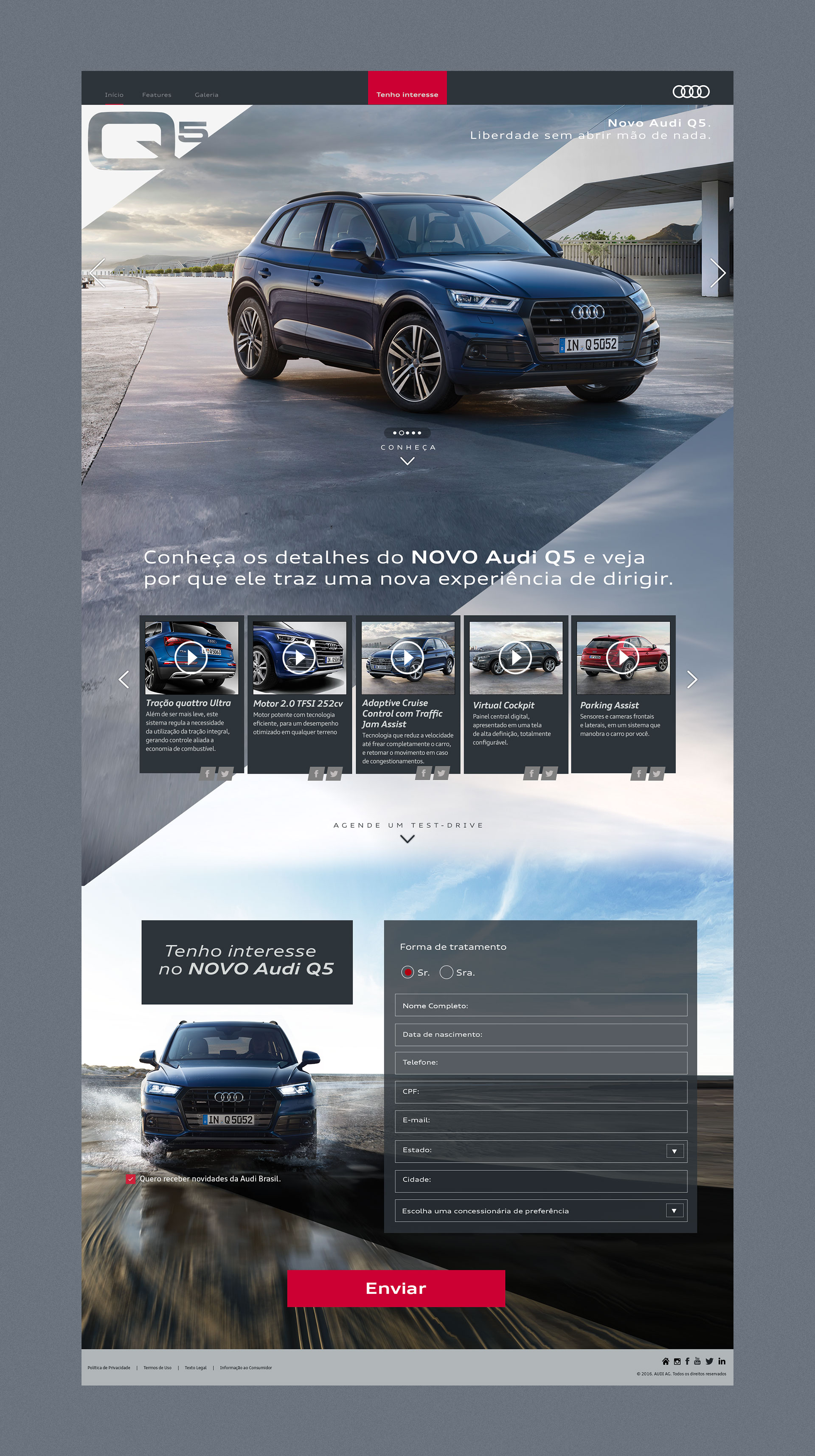 Audi Interface Ui Design TIAGO CORDEIRO – PORTFOLIO ART DIRECTOR › New Audi Q5 2018